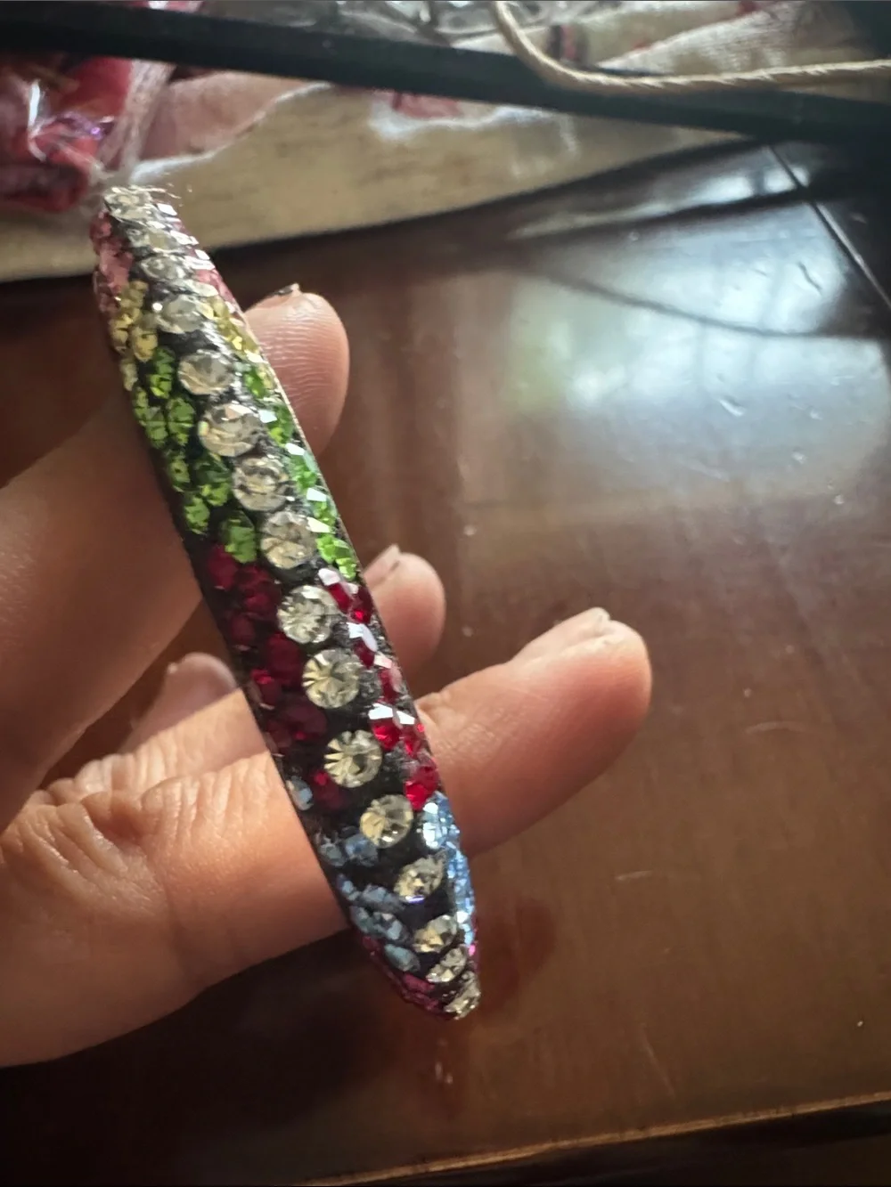 Multicolor Crystal Embellished Women's Bangle